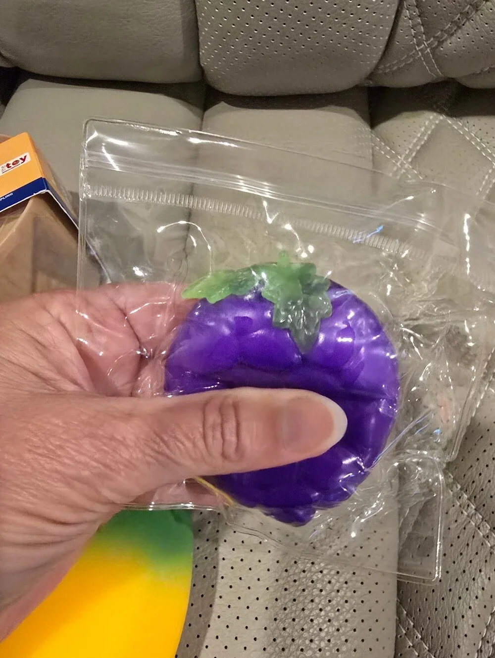 Bundle Of Gold Glitter Dumpling, Banana And Grape Squishy
